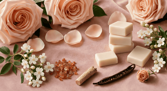 Heritage Rose Essential Oil Wax Melts by Laycock Candles, hand poured luxury home fragrance in Yorkshire