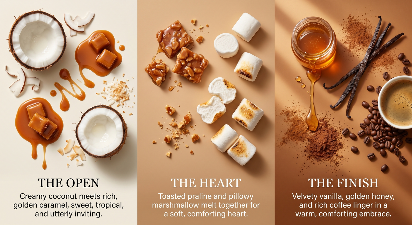 BAKED BY FIN X LAYCOCK CANDLES SUN KISSED COCONUT Luxury wax Melts