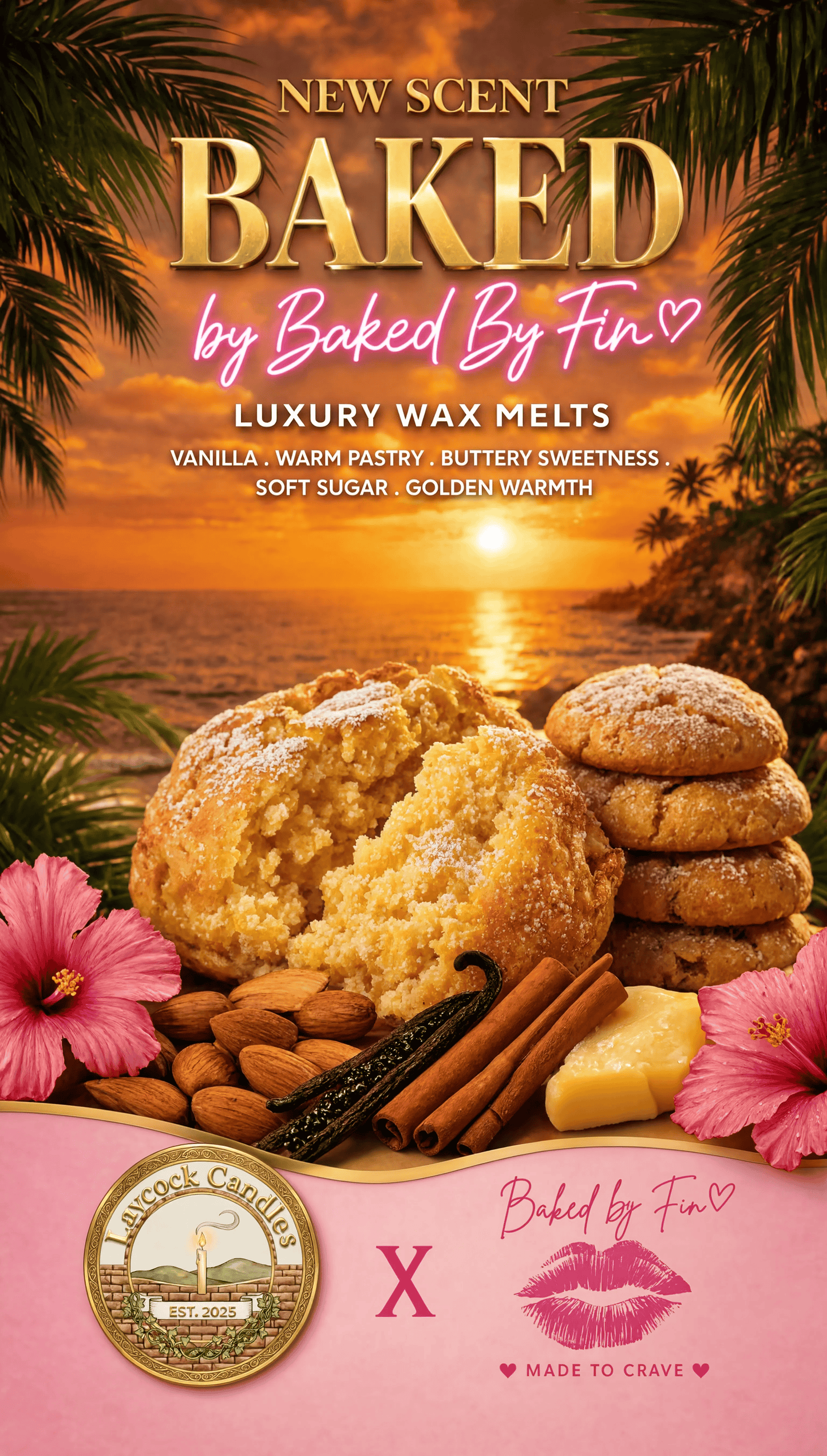 BAKED BY FIN X LAYCOCK CANDLES BAKED Luxury  wax Melts