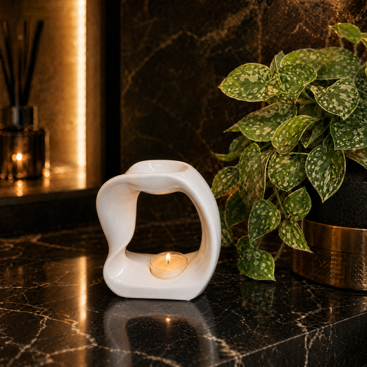 The Evelyn Ceramic Wax Burner White