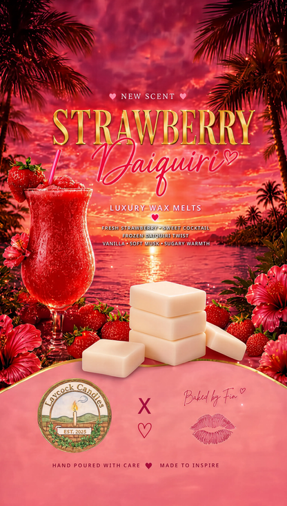 BAKED BY FIN X LAYCOCK CANDLES STRAWBERRY DAIQUIRI