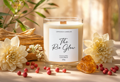The Rio Glow Luxury Candle | Warm Floral Home Fragrance | Laycock Candles