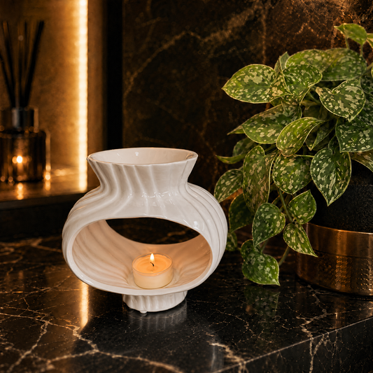 The Anastasia Ceramic Wax Burner White