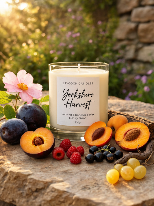 Yorkshire Harvest Luxury Candle | Fruity Home Fragrance | Laycock Candles